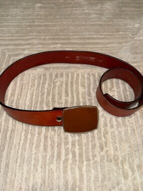 Leather Men's Belt in Cognac Brown - Unbranded